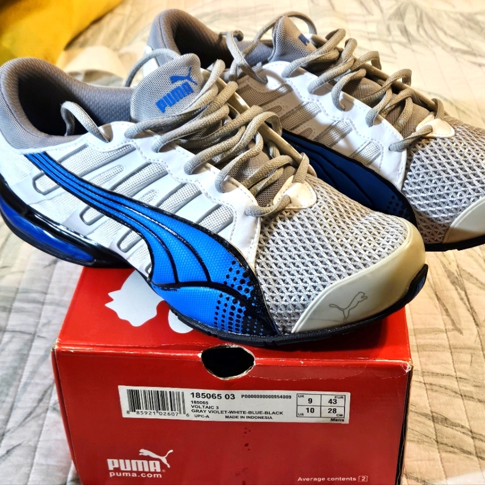 Men's Puma Voltaic 3, blue, black & gray, great condition